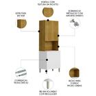 Paneleiro De Cozinha Torre Quente Minsk Z06 Branco/freijó - M