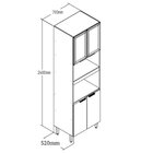 Paneleiro De Forno 70cm Montenegro  Wengue/cristalo