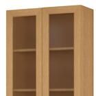 Paneleiro Ditália Aspen 2 Portas De Vidro Carvalho Cd-308