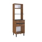 Paneleiro Duplo 2 Portas 2 Gavetas Giovanna Freijó/preto