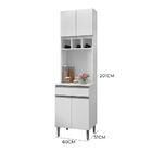 Paneleiro Duplo 4 Portas Andréia Branco 1845 Ajl Móveis