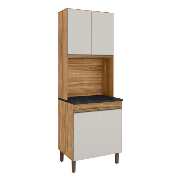 Paneleiro Duplo 4 Portas Karen Nature Off White Peternella Mó