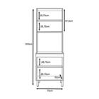 Paneleiro Duplo 4 Portas Karen Nature Off White Peternella Mó