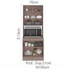 Paneleiro Duplo 4 Portas Vidro 70cm 12531 Unna Pln