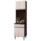 Paneleiro Duplo 61cm Com Nicho Garrafeiro 4 Portas 1 Gaveta A