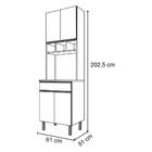 Paneleiro Duplo 61cm Com Nicho Garrafeiro 4 Portas 1 Gaveta A