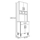 Paneleiro Duplo 61cm Com Nicho Garrafeiro 4 Portas 1 Gaveta L