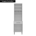 Paneleiro Duplo 61cm Com Nicho Garrafeiro 4 Portas 1 Gaveta L