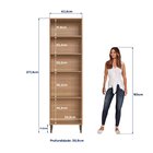 Paneleiro Duplo 63cm 4 Prateleira 2 Portas Jade Freijo/arenas