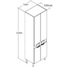 Paneleiro Duplo 70cm Montenegro  Wengue/cristalo