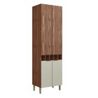 Paneleiro Duplo 70cm Montenegro  Wengue/cristalo