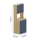 Paneleiro Duplo - Cedro/Azul