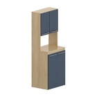 Paneleiro Duplo - Cedro/Azul