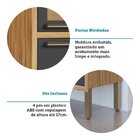 Paneleiro Duplo Com 4 Portas E Vidro Reflecta 100% Mdf Vicenz
