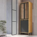 Paneleiro Duplo Com 4 Portas E Vidro Reflecta 100% Mdf Vicenz