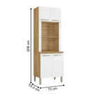 Paneleiro Duplo Com 4 Portas Winkler Freijó Supremo