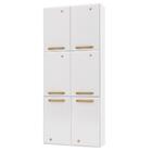 Paneleiro Duplo De Aço 6 Portas Telasul Diamante Branco