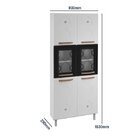 Paneleiro Duplo De Aço Com Vidro Mirage New Telasul Branco Co