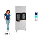 Paneleiro Duplo De Aço Com Vidro Mirage New Telasul Branco Co