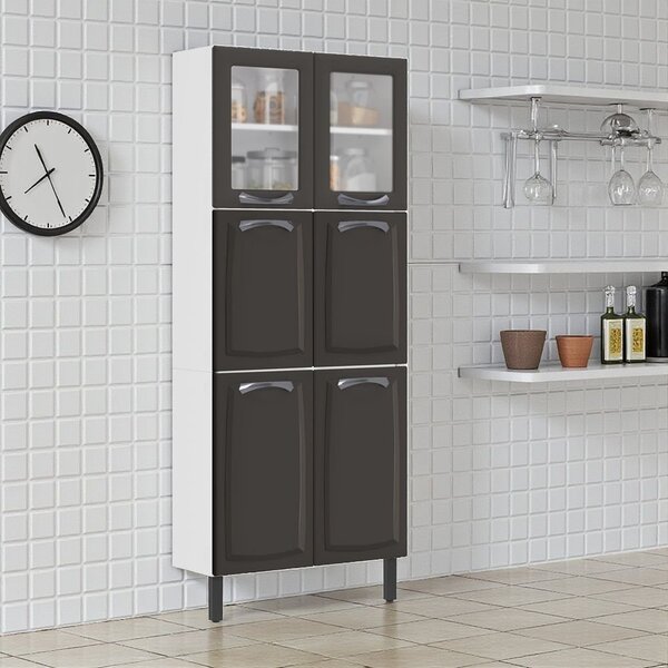 Paneleiro Duplo Em Aço 80cm 6 Portas New Premium Itatiaia Gra