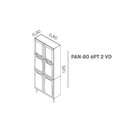 Paneleiro Duplo Em Aço 80cm 6 Portas New Premium Itatiaia Gra