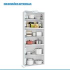 Paneleiro Duplo Em Aço Em Aço 6 Portas 2 De Vidro 4 Prateleir