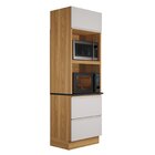 Paneleiro Duplo Forno 70cm 2 Portas 1 Gaveta Mdf Com Rodapé E