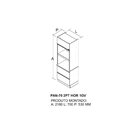 Paneleiro Duplo Forno 70cm 2 Portas 1 Gaveta Mdf Com Rodapé E