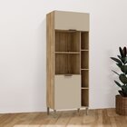 Paneleiro Duplo Forno Nicho Viv Aluminum Freijó/vanilla