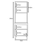 Paneleiro Duplo Karen 4 Portas P14 Nature/off White - Mpozena