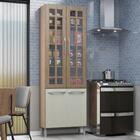 Paneleiro Duplo Modulado Com Vidro Fidelitá Paris 70cm 4 Port