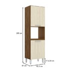 Paneleiro Duplo Niterói 2 Portas Castanho/nogueira - Moval