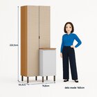 Paneleiro Duplo Para Cozinha 3 Portas Art Freijó / Ártico / S