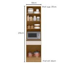 Paneleiro Duplo Para Cozinha 4 Portas 1 Gaveta Etna Carvalho/