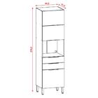 Paneleiro Duplo Para Micro-ondas Viv Luz Nogueira/off White