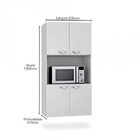 Paneleiro Duplo Suspenso 4 Portas 1 Nicho Anita Yescasa Branco