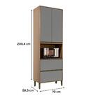 Paneleiro Duplo Torre Quente 2 Portas 2 Gavetas 70x58,5 Cm Vi