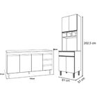 Paneleiro E Balcão De Cozinha 160cm Com Tampo Andréia Preto