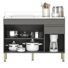 Paneleiro E Balcão Gabinete Com Pia 120cm Lina Z06 Gris - Mpo