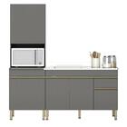 Paneleiro E Balcão Gabinete Com Pia 120cm Lina Z06 Gris - Mpo