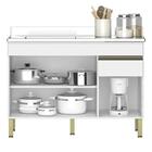 Paneleiro E Balcão Gabinete Com Pia 120cm Lina Z06 Supremo -