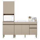 Paneleiro E Balcão Gabinete Com Pia 150cm Lina K02 Vanilla -