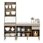 Paneleiro E Balcão Gabinete Com Pia 150cm Lina K02 Vanilla -