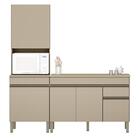 Paneleiro E Balcão Gabinete Com Tampo 120cm Lina K02 Vanilla