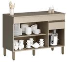 Paneleiro E Balcão Gabinete Com Tampo 120cm Lina K02 Vanilla