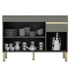 Paneleiro E Balcão Gabinete Sem Tampo 120cm Lina Z06 Gris - M