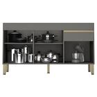 Paneleiro E Balcão Gabinete Sem Tampo 150cm Lina Z06 Gris - M