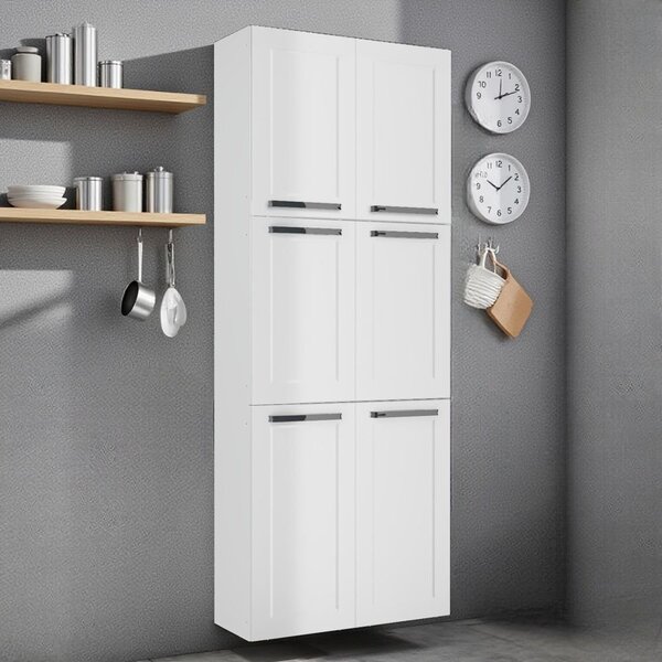 Paneleiro Em Aço 6 Portas 70cm Florença Itatiaia  Branco Neve