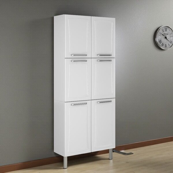 Paneleiro Em Aço 6 Portas 80cm Dobradiças Slow Motion Tarsila