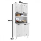 Paneleiro Em Aço Star New 4 Portas 3 Prateleiras Branco - Tel